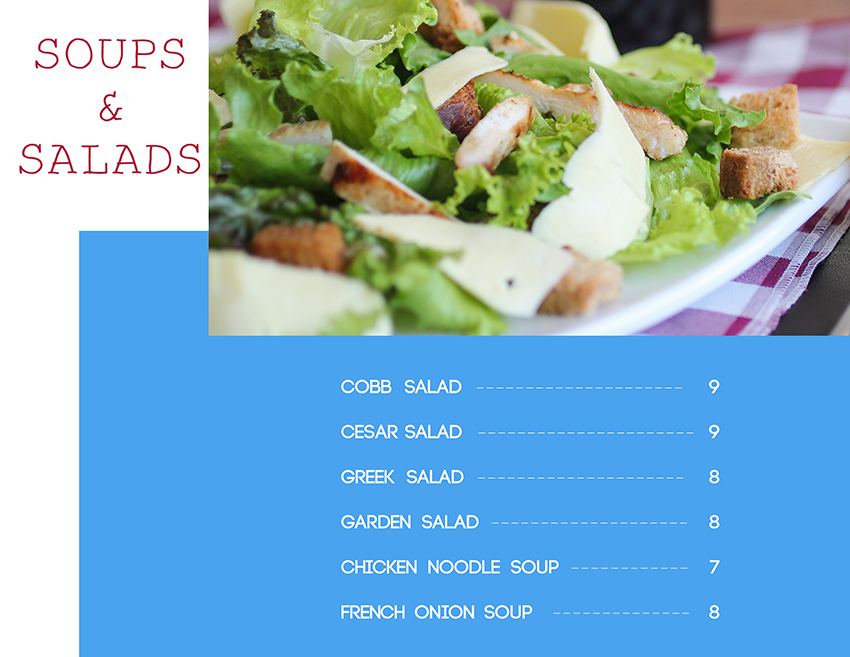 Soups & Salads Menu